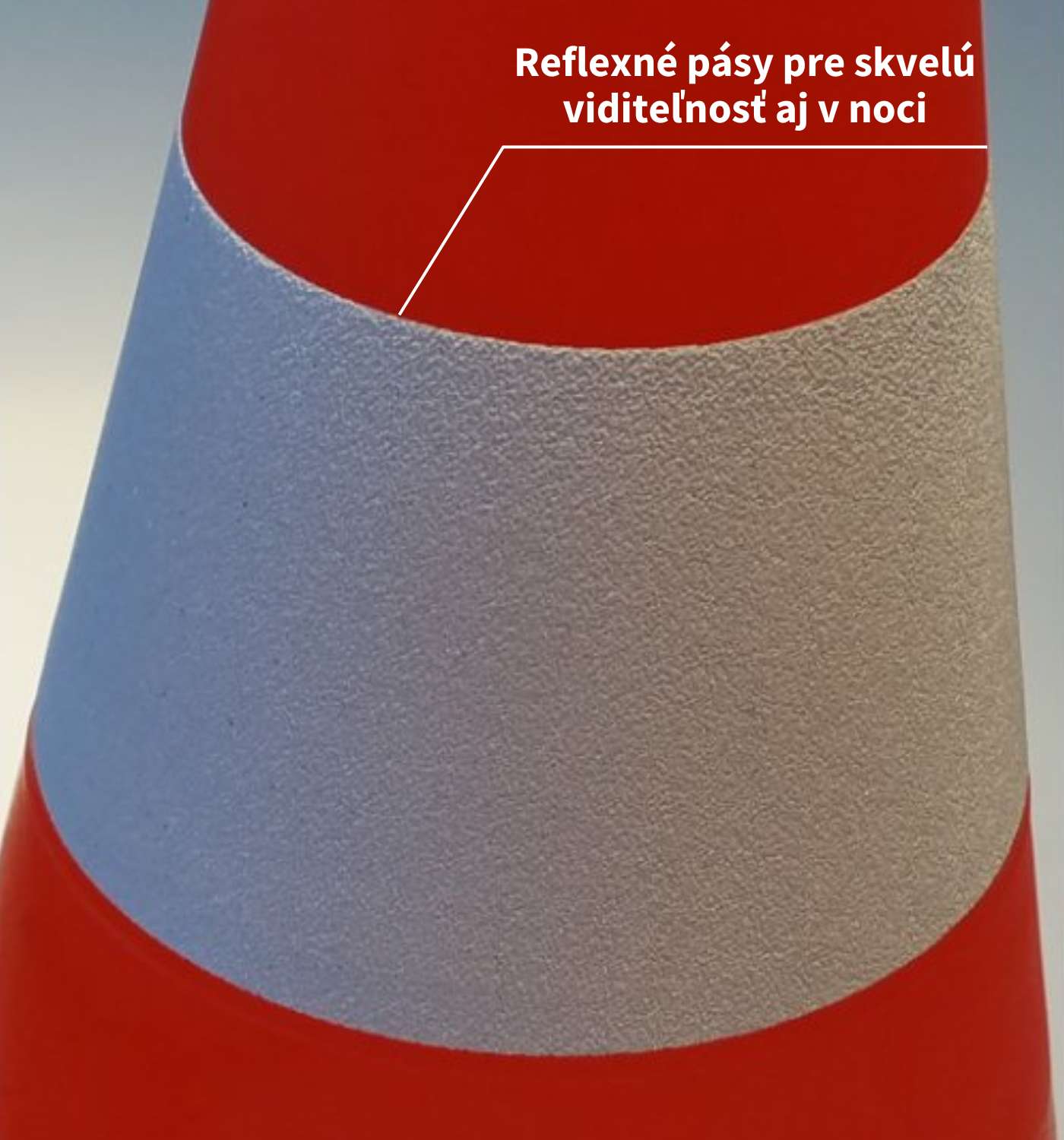 Reflexné pásy na dopravnom kuželi